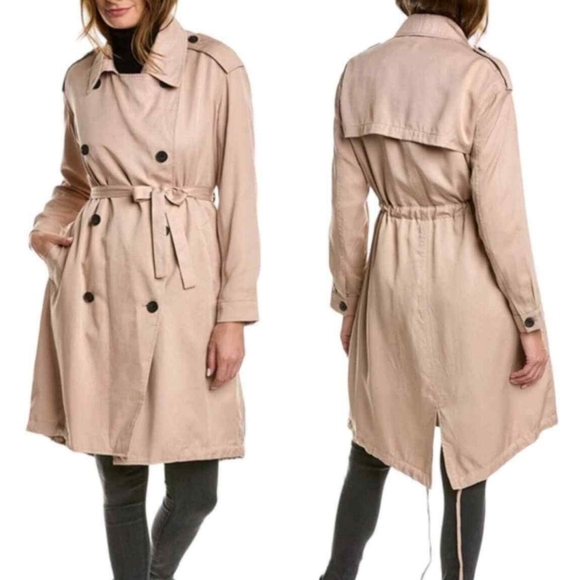 All Saints Lia Mac Trench Coat in Dusty Quartz Size XS - Picture 2 of 9